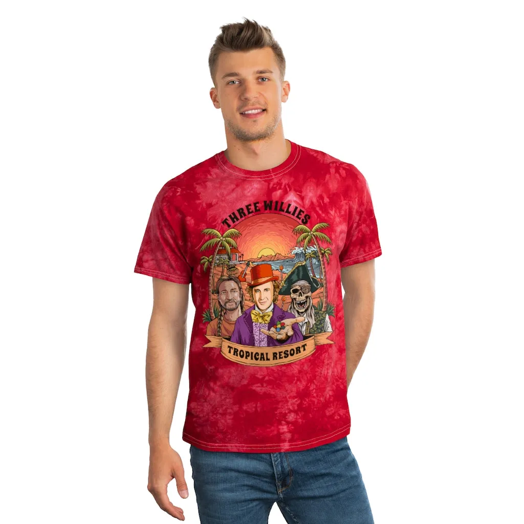 3 Willies on Tie Dye Tee