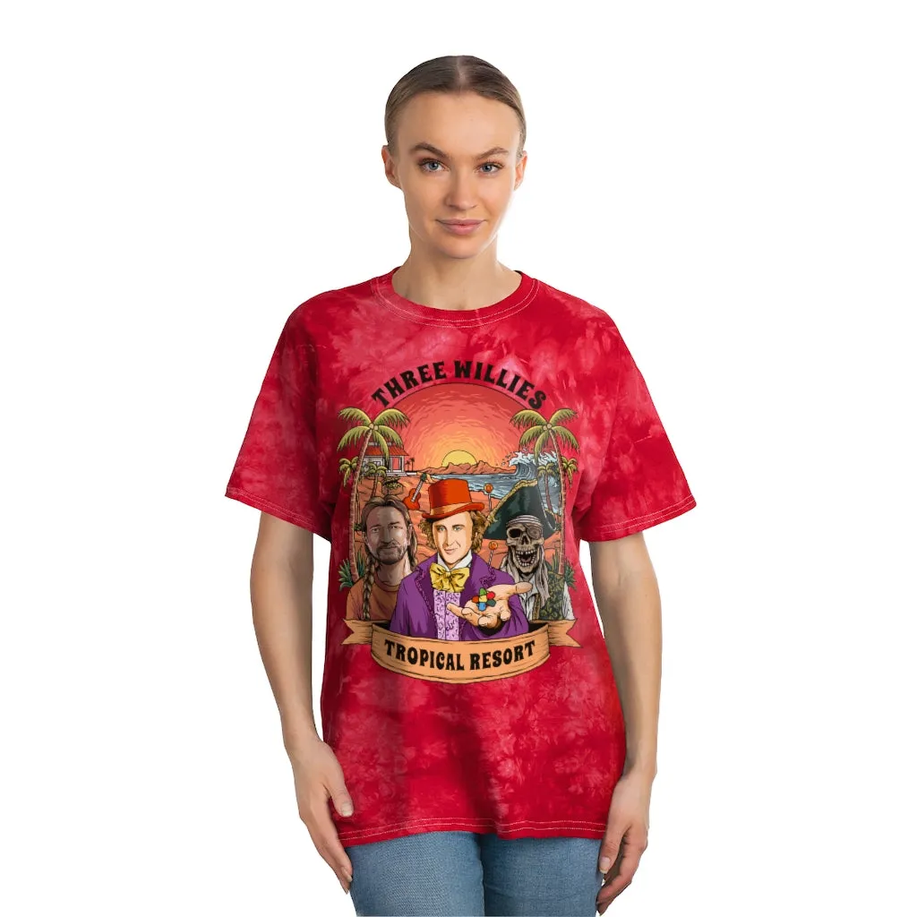 3 Willies on Tie Dye Tee