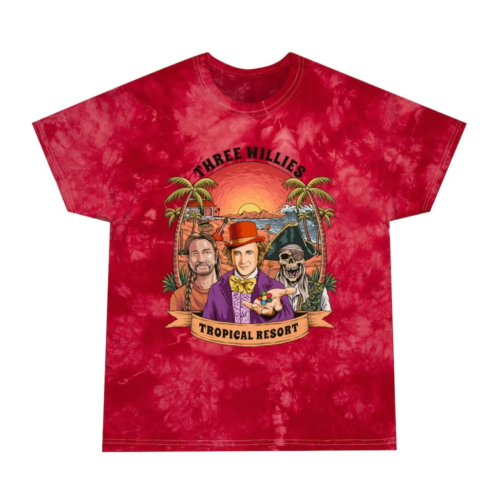 3 Willies on Tie Dye Tee
