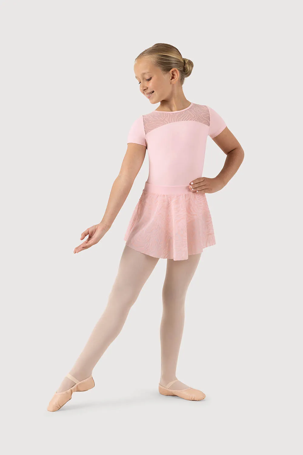 A51171G - Bloch Olivia Flocked Mesh Girls Skirt