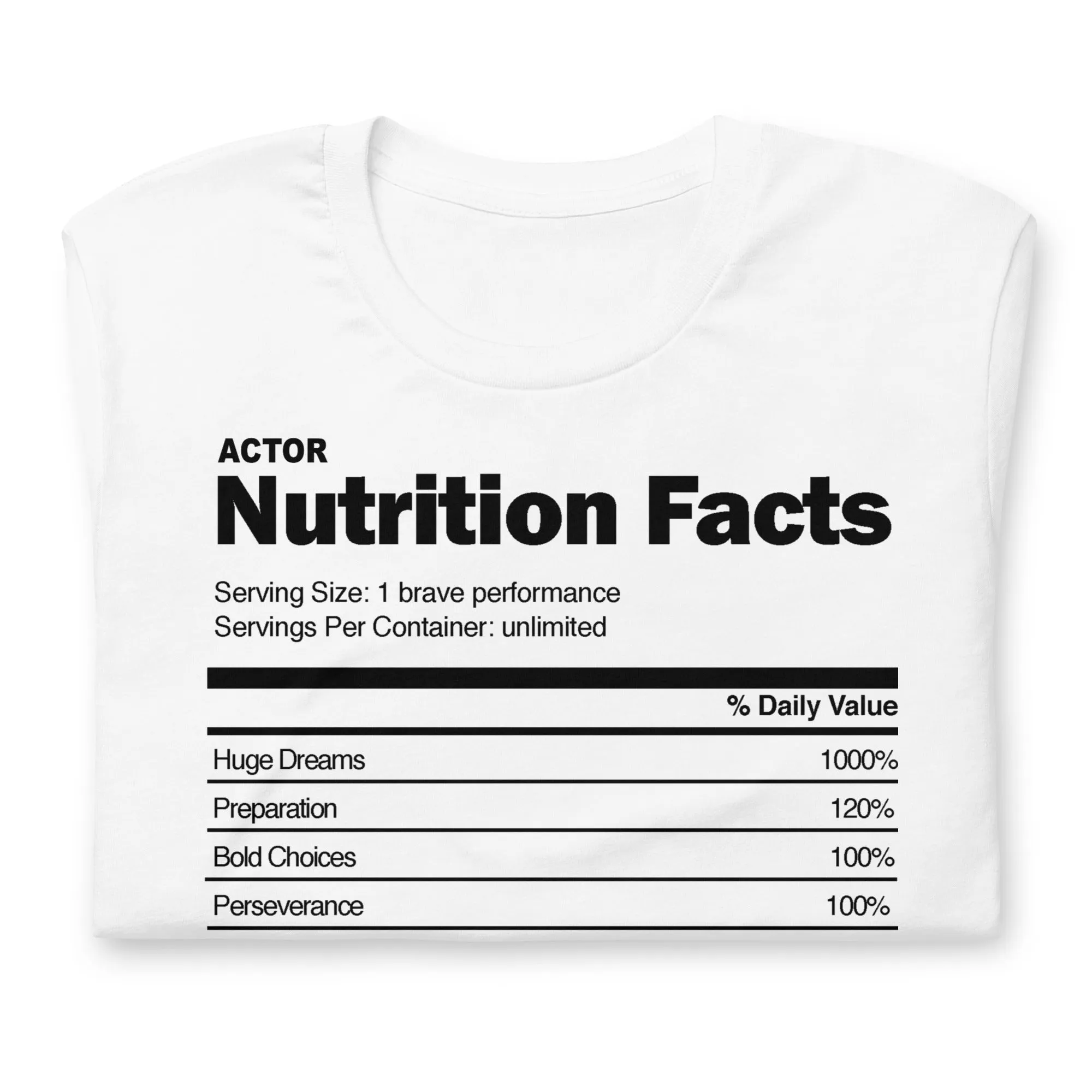 Actor Nutrition Facts - Short-Sleeve Staple Unisex T-shirt