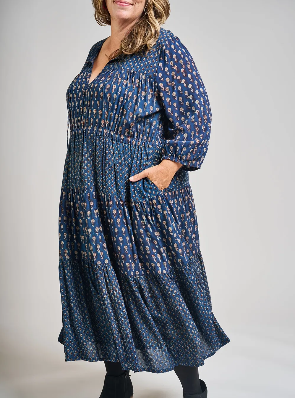 Adriana Dress -- Midnight Floral