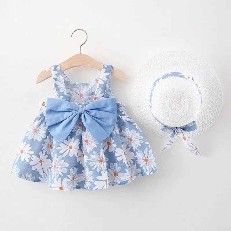Assort. Floral babydoll w/hat