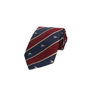 Australian Neck Tie Kangaroo Stripe Navy
