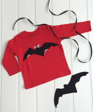Baby Bat - Long Sleeved T-shirt - Red