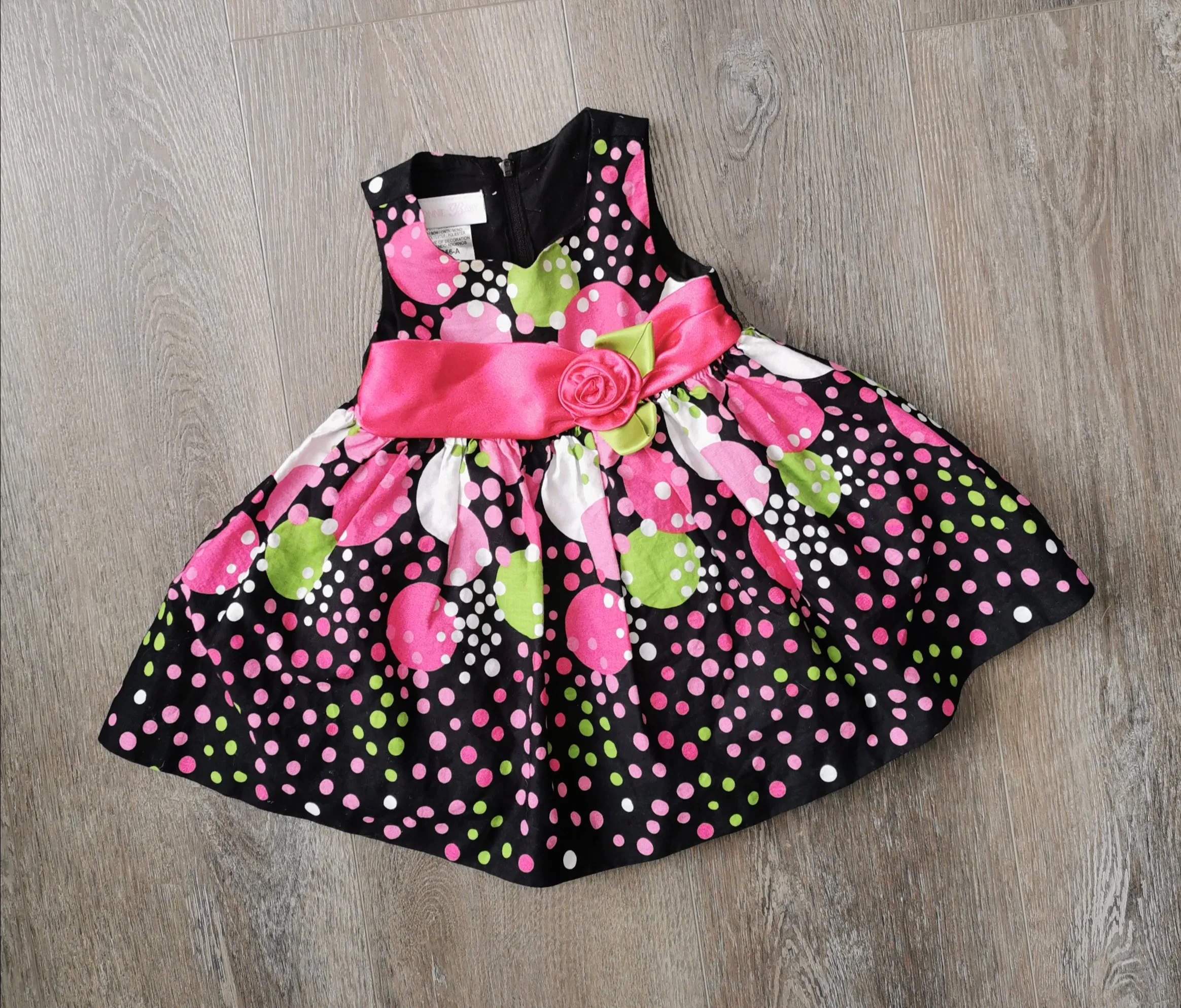 BABY GIRL SIZE 3/6 MONTHS - BONNIE BABY, Beautiful Floral Party Dress EUC B38