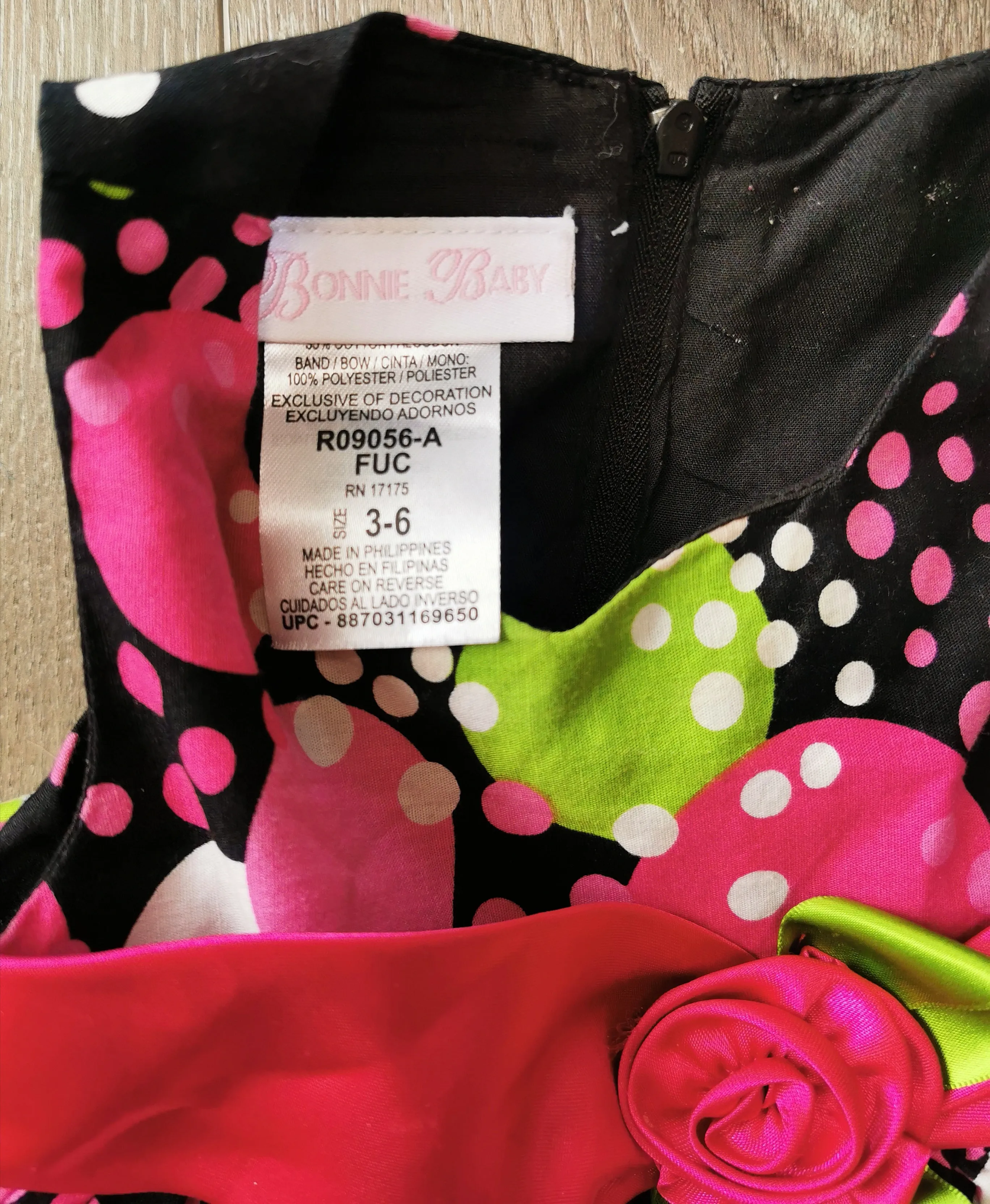 BABY GIRL SIZE 3/6 MONTHS - BONNIE BABY, Beautiful Floral Party Dress EUC B38