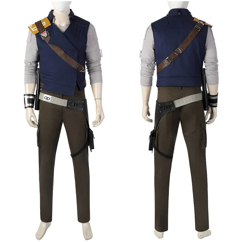 Cal Kestis Cosplay Costume Top Pants Belt Outfits Halloween Carnival Suit