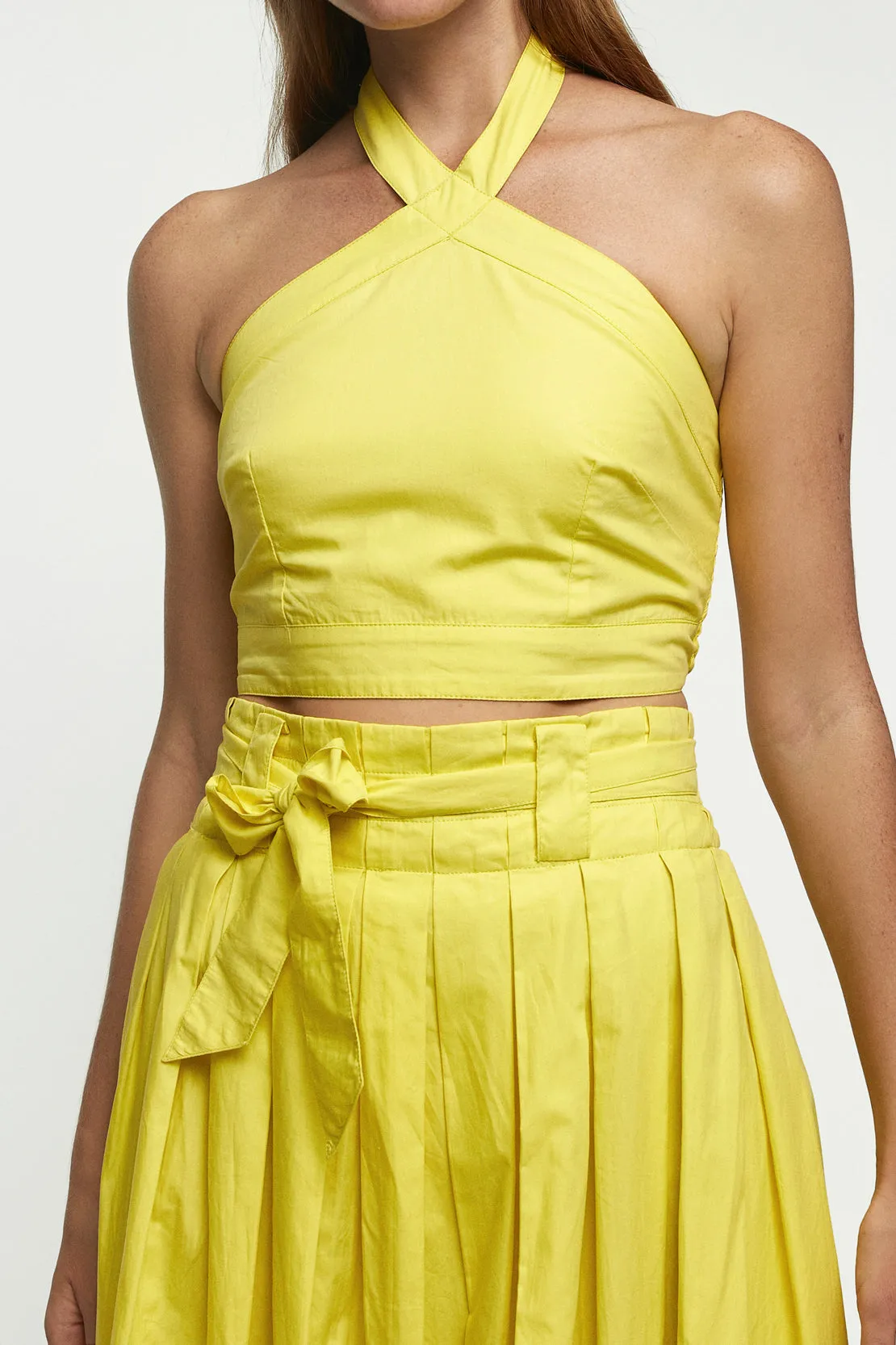 Cross Body Crop | Tie Up Maxi Skirt