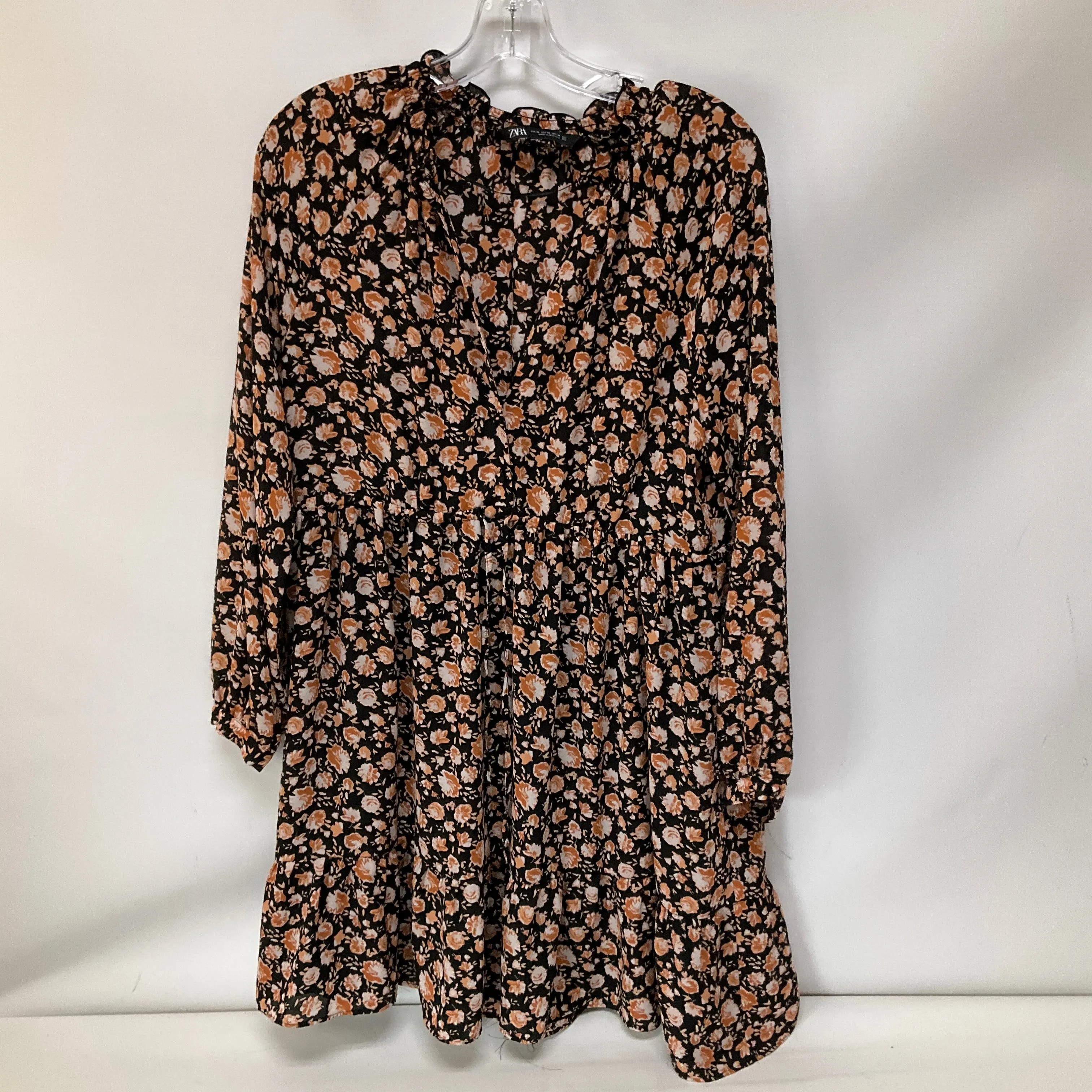 Dress Casual Short By Zara In Floral Print, Size: Xs
