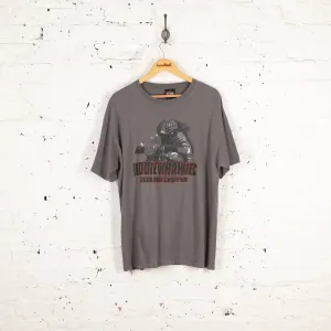 Eddie Krawiec 2008 Champion Harley Davdison T Shirt - Grey - XL