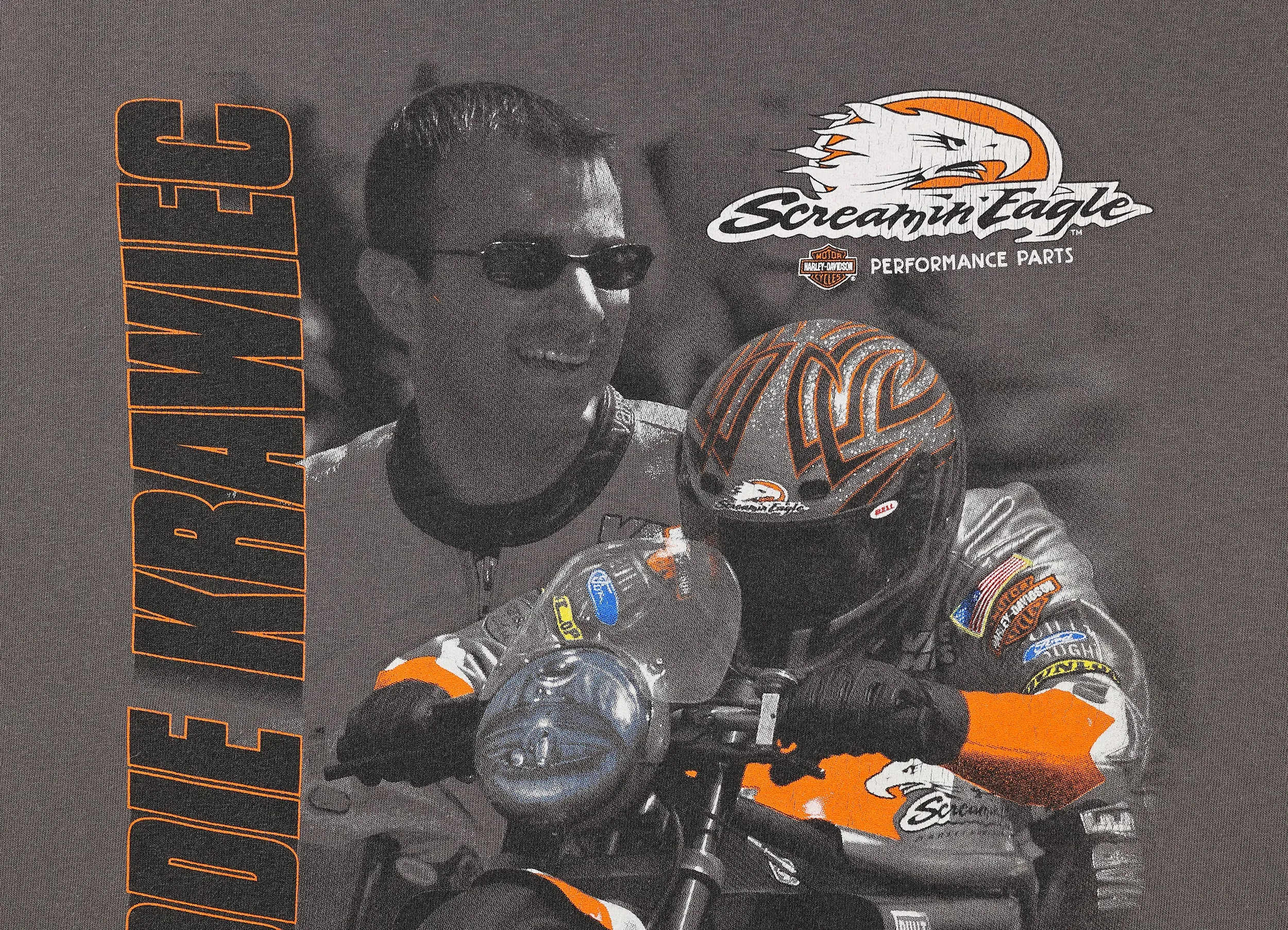 Eddie Krawiec 2008 Champion Harley Davdison T Shirt - Grey - XL