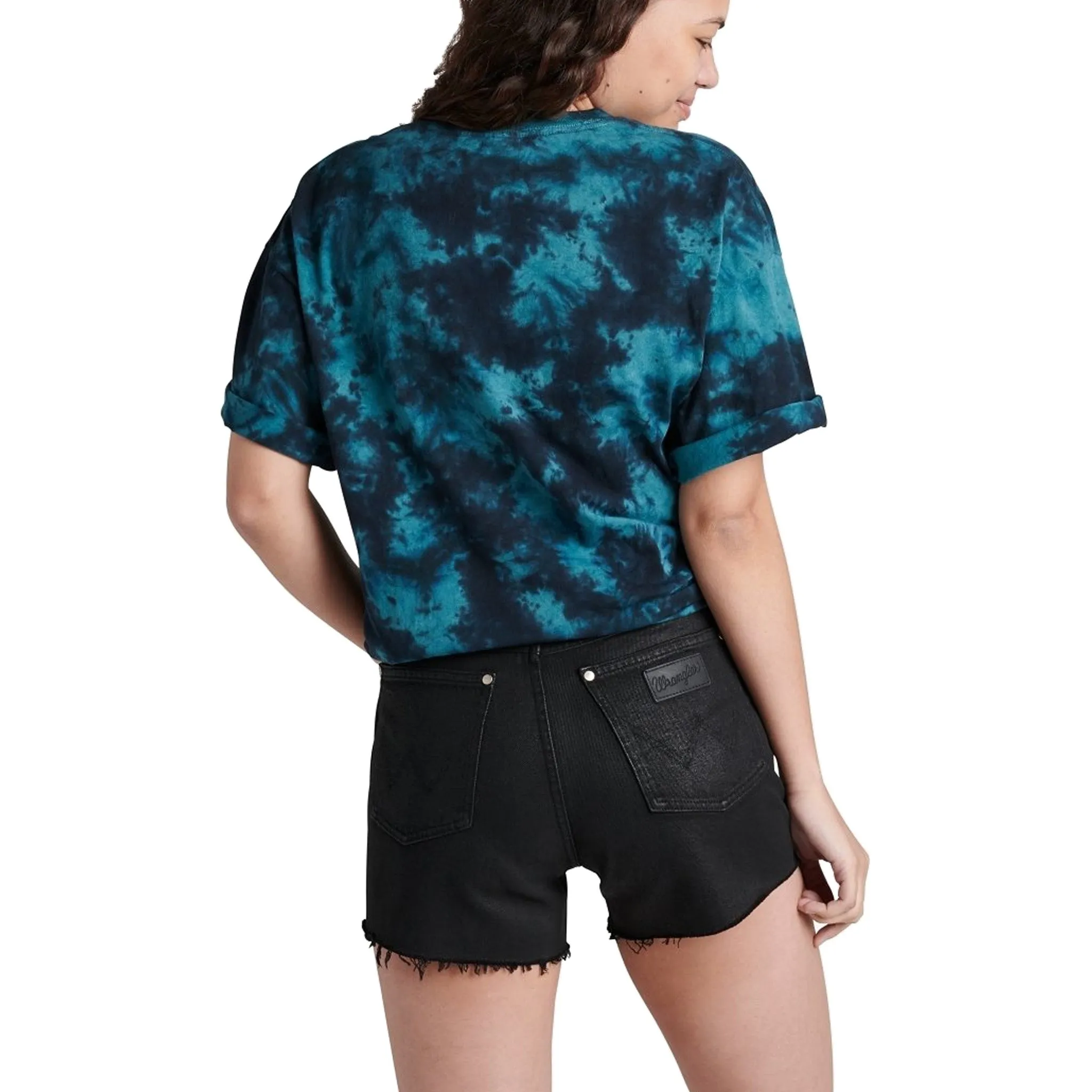 Fender Spaghetti Logo Tie-Dye T-Shirt, Blue