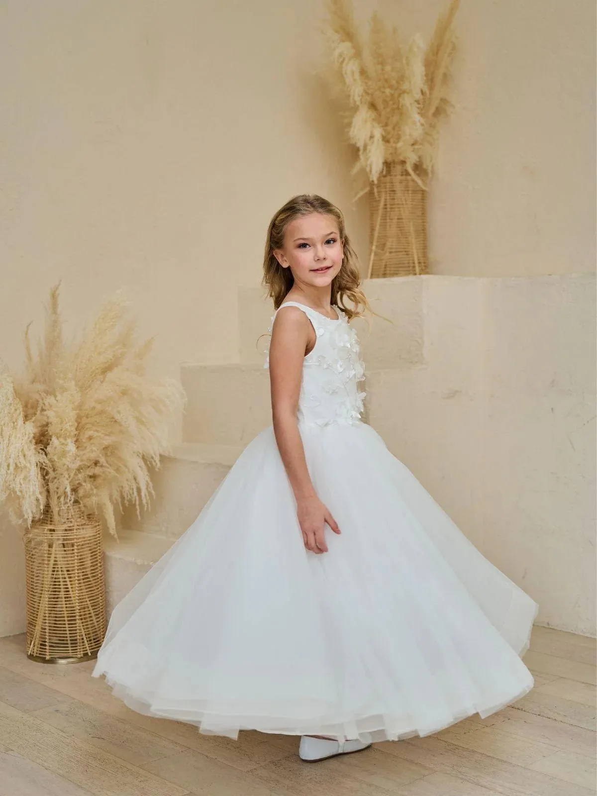 Floral Pearl Beaded Dress DS18