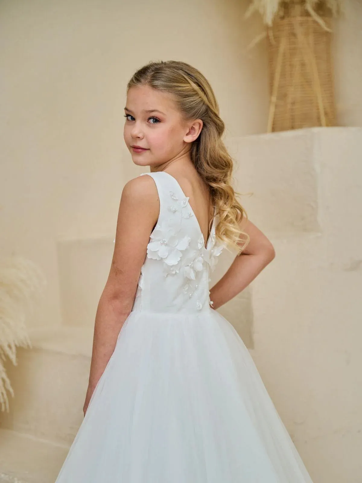 Floral Pearl Beaded Dress DS18