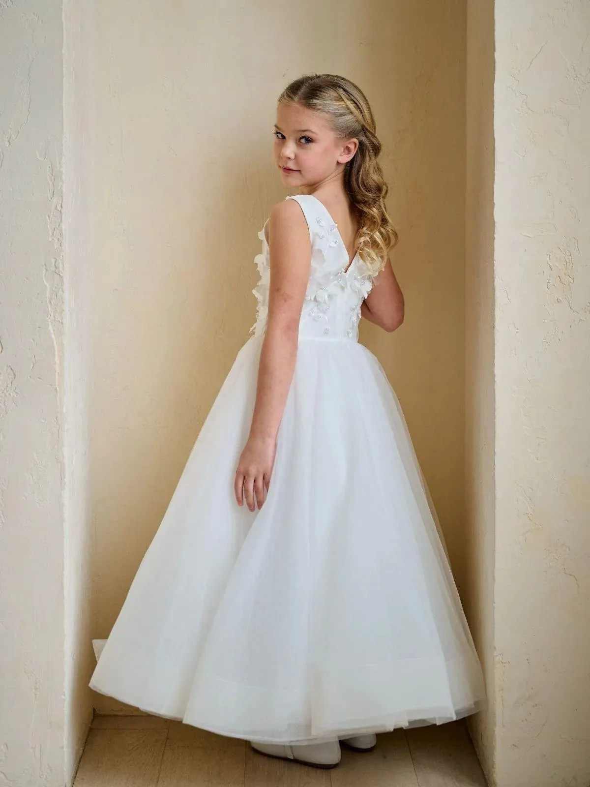 Floral Pearl Beaded Dress DS18