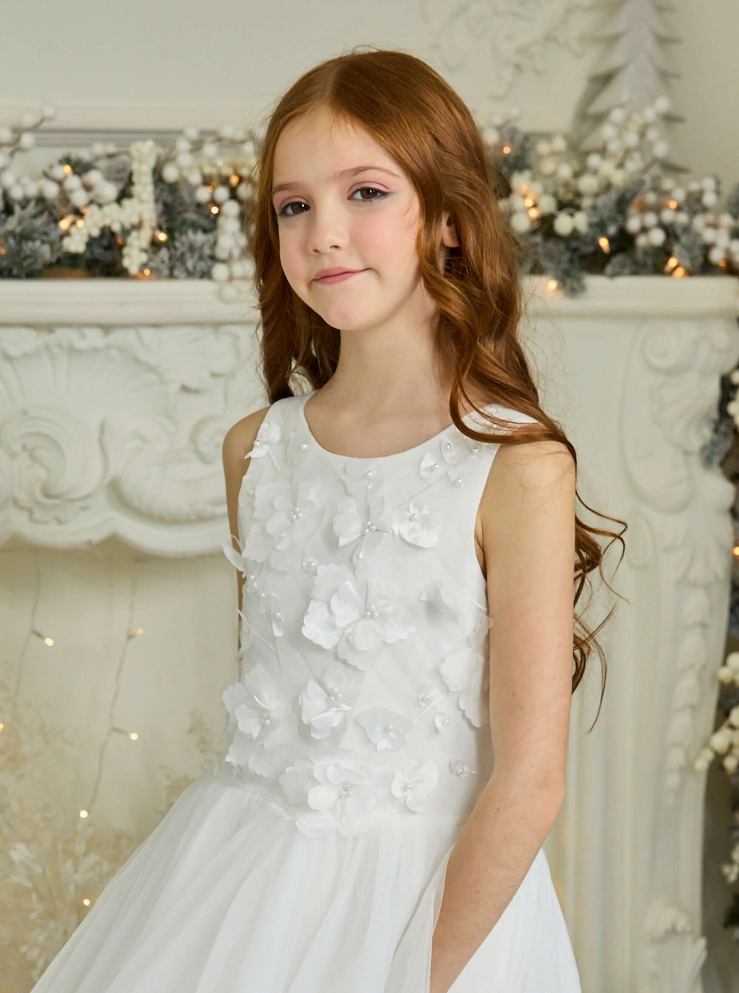 Floral Pearl Beaded Dress DS18