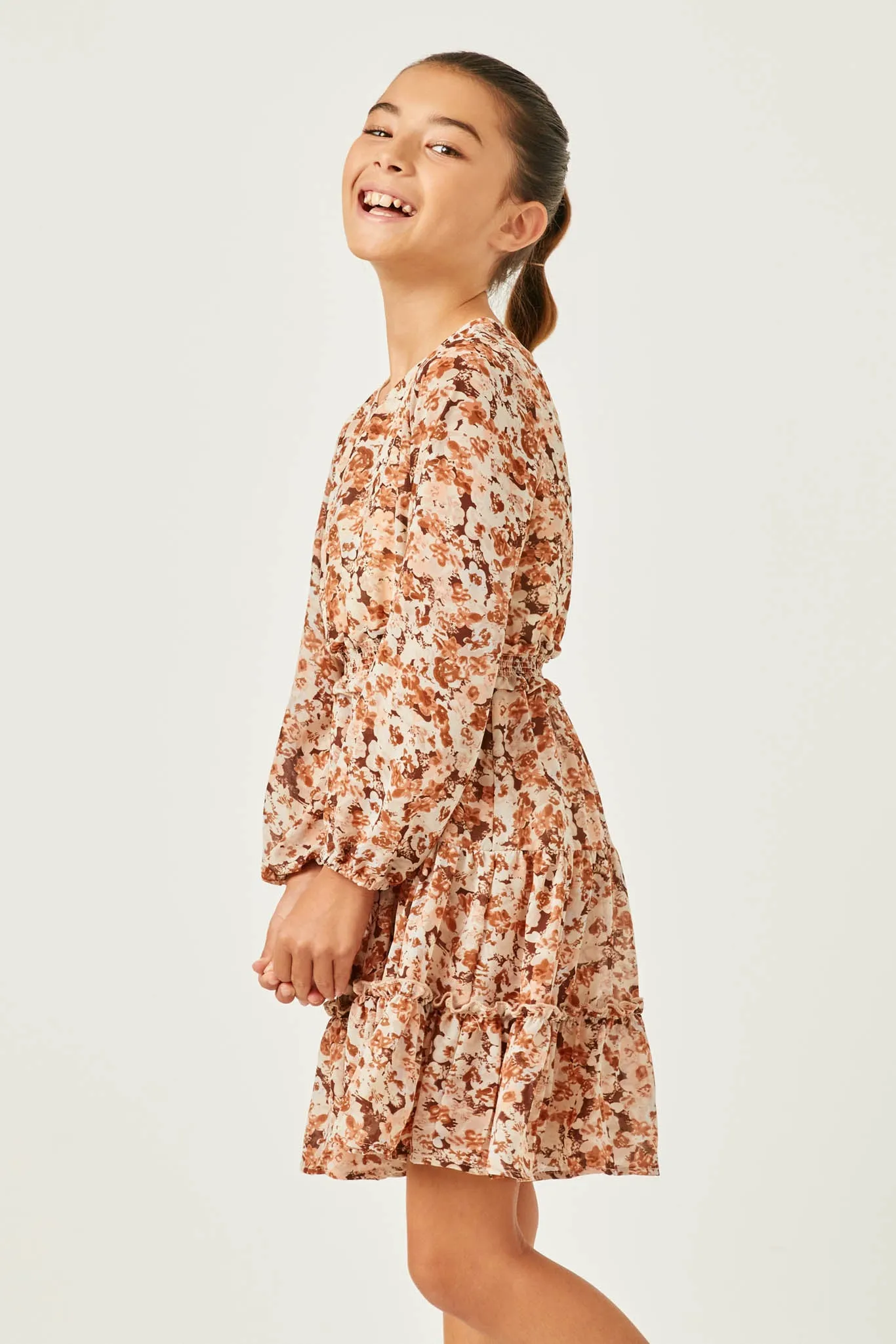 Floral Smock Waist Dress