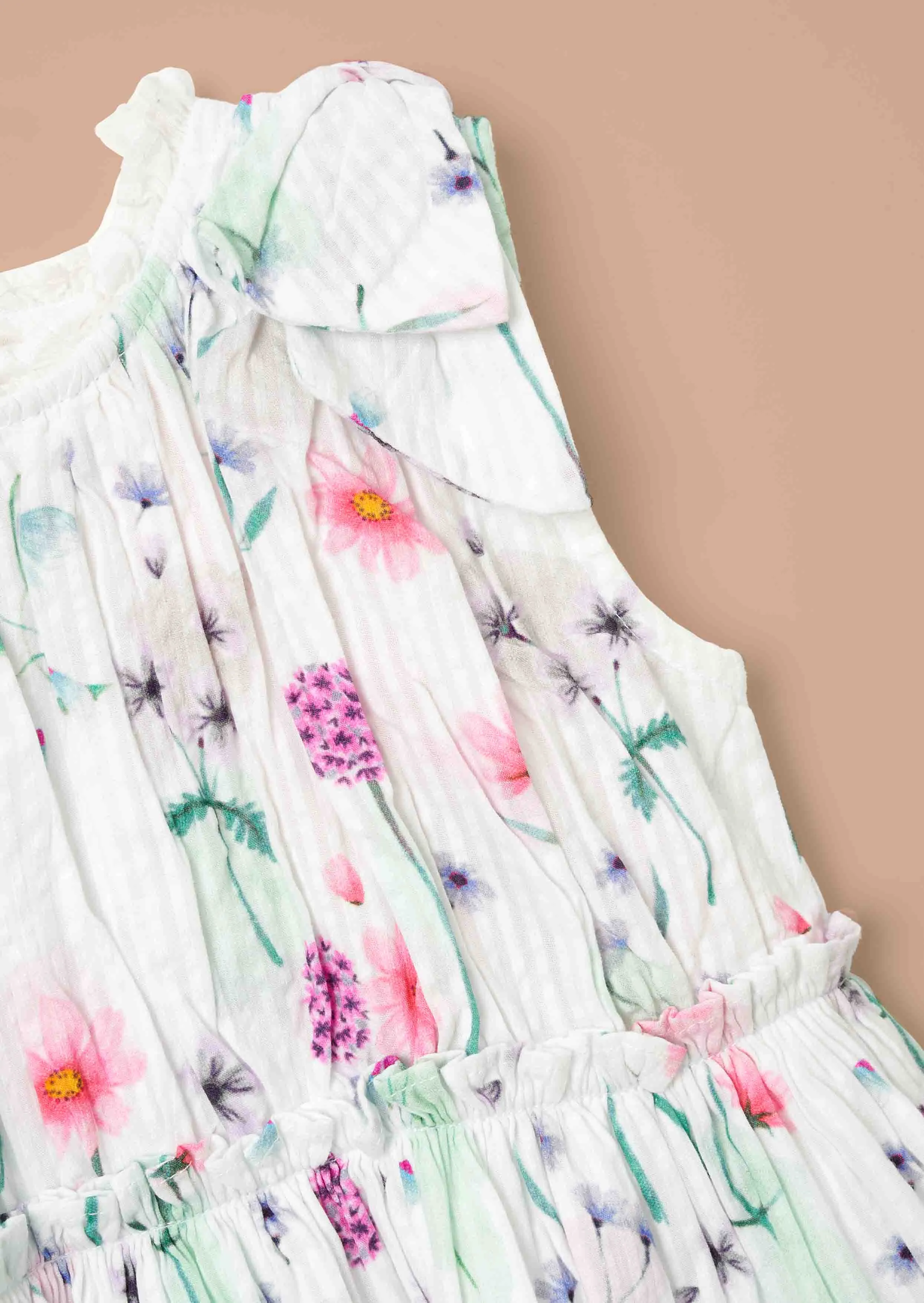 Giana Multi Watercolour Floral Dress And Bloomer