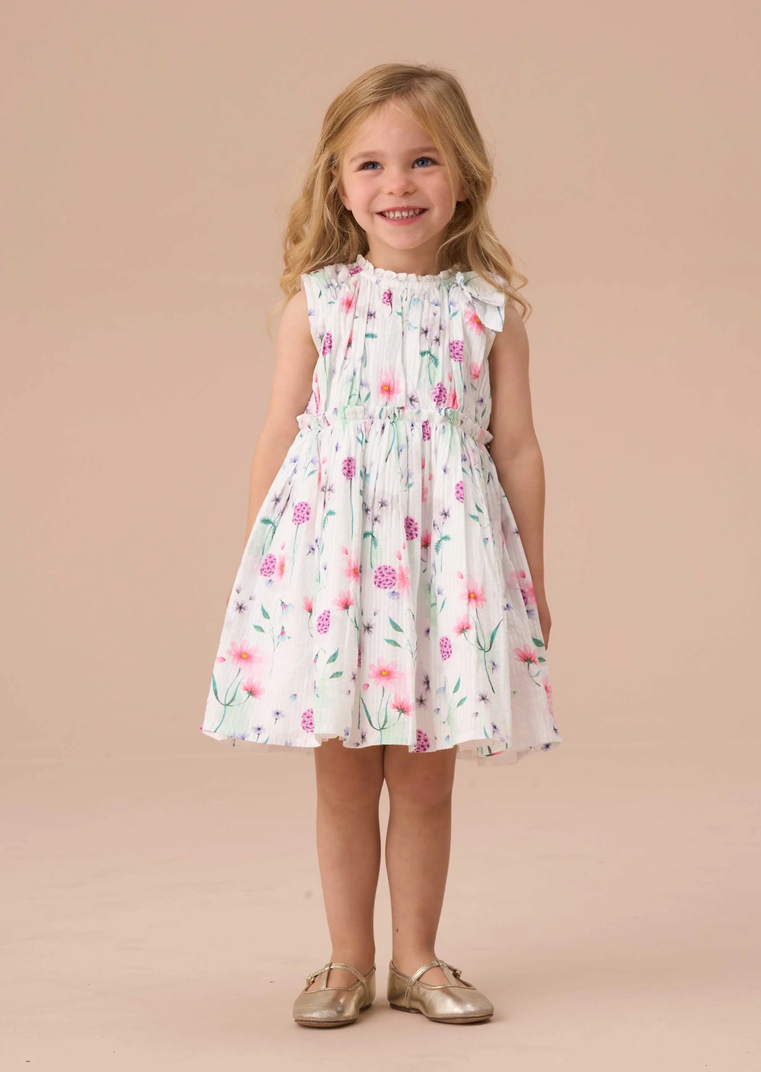 Giana Multi Watercolour Floral Dress And Bloomer