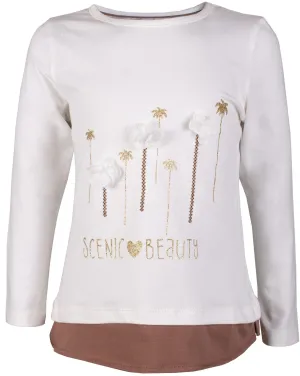 Girls Long Sleeve Palm Tree T-shirt