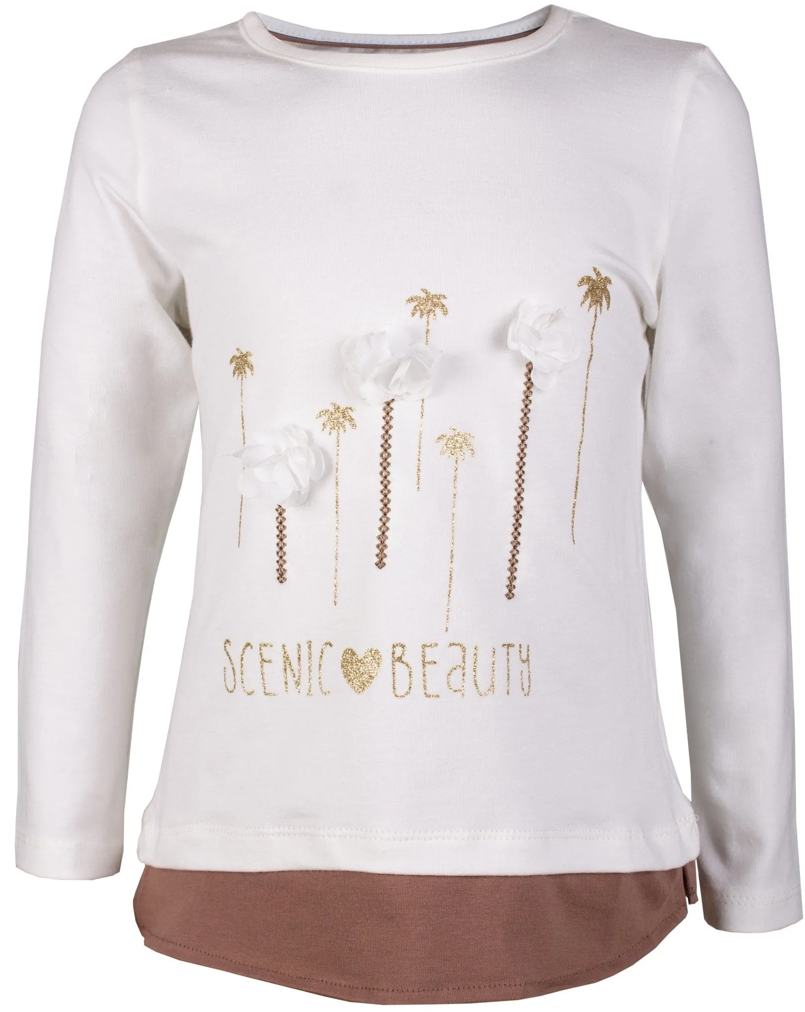 Girls Long Sleeve Palm Tree T-shirt