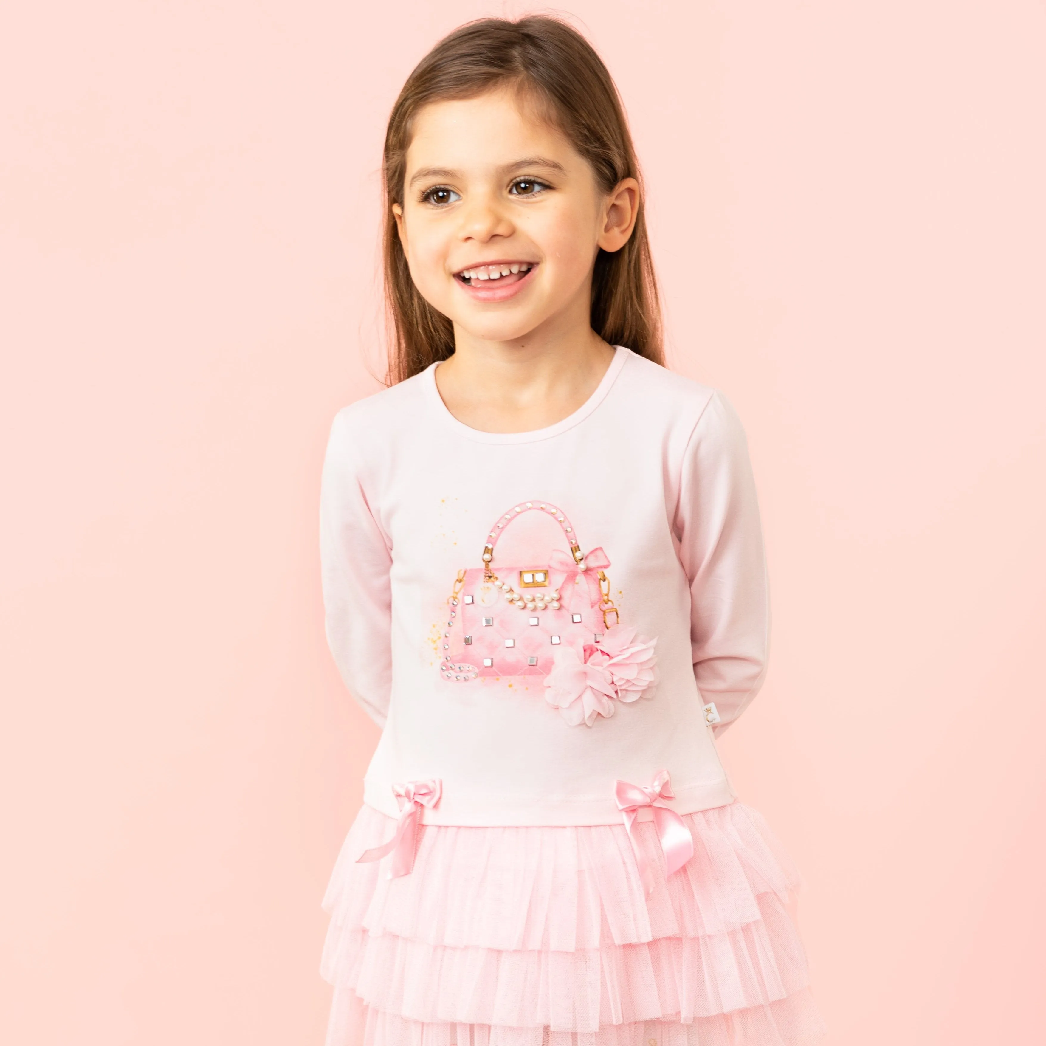 Girls Pink Ruffle Legging Set