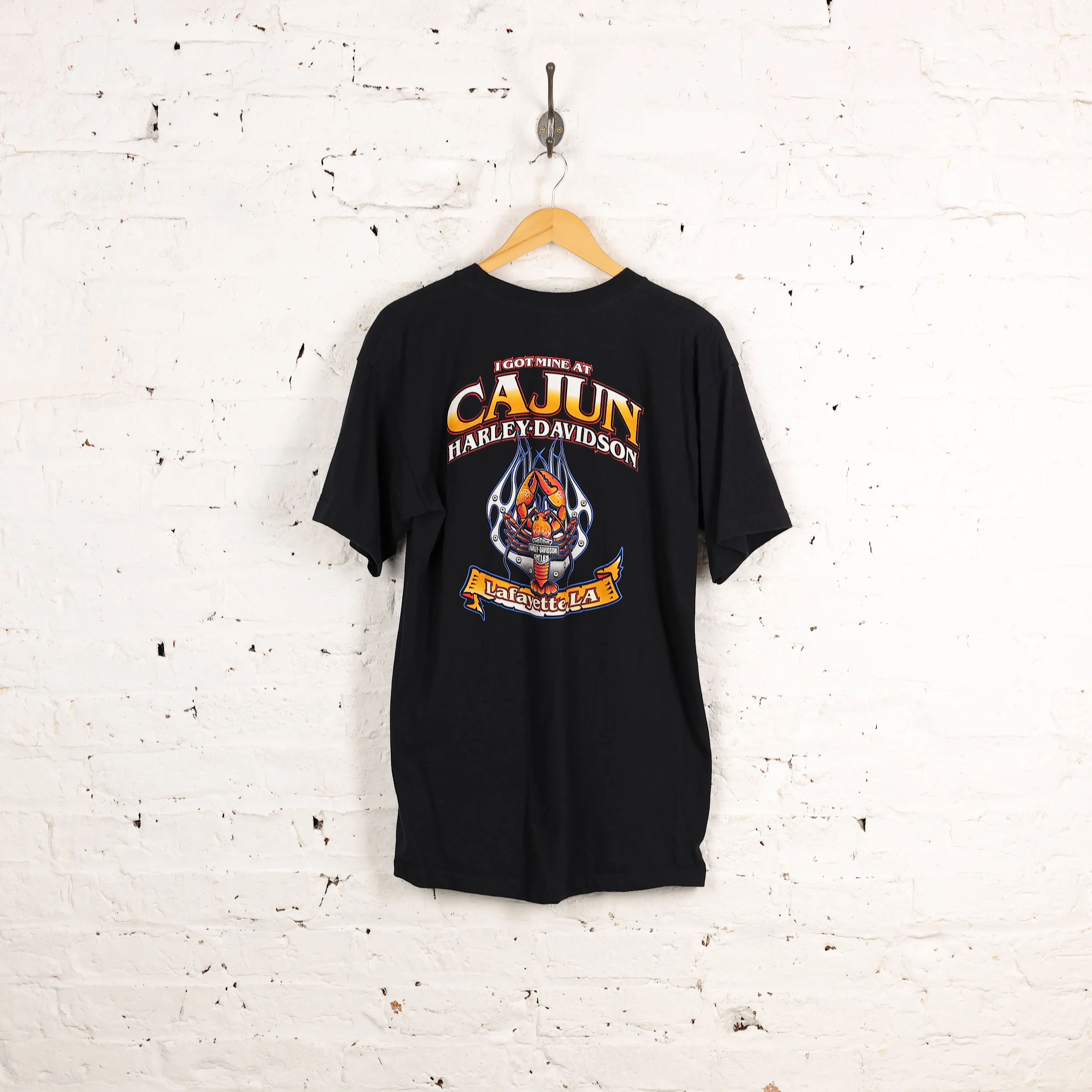 Harley Davidson Cajun Dealership T Shirt - Black - L