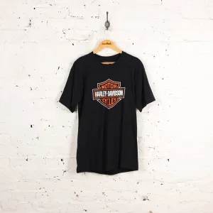 Harley Davidson Cajun Dealership T Shirt - Black - L