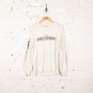 Harley Davidson Dealership Long Sleeve T Shirt - White - L