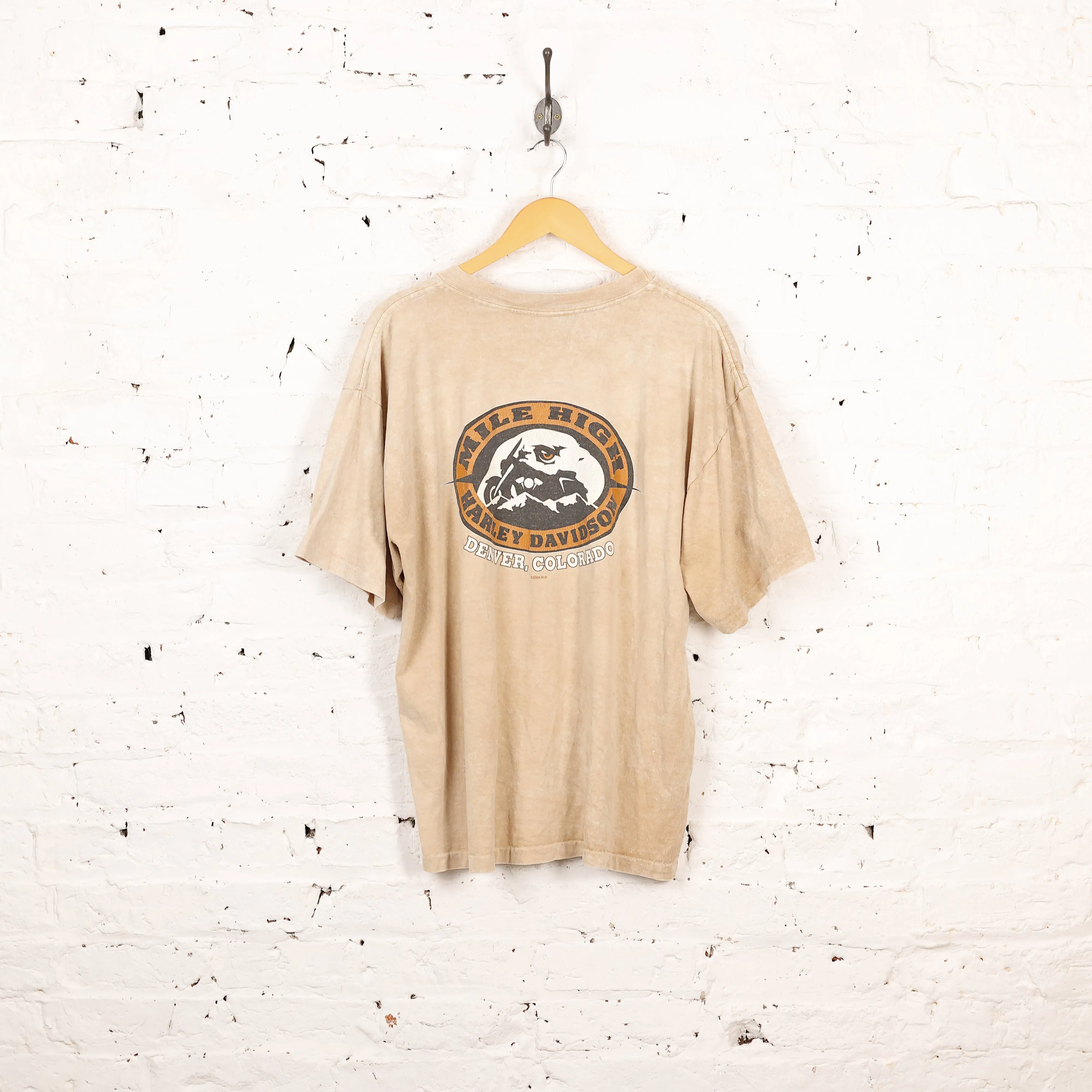 Harley Davidson Denver Colorado T Shirt - Beige - L