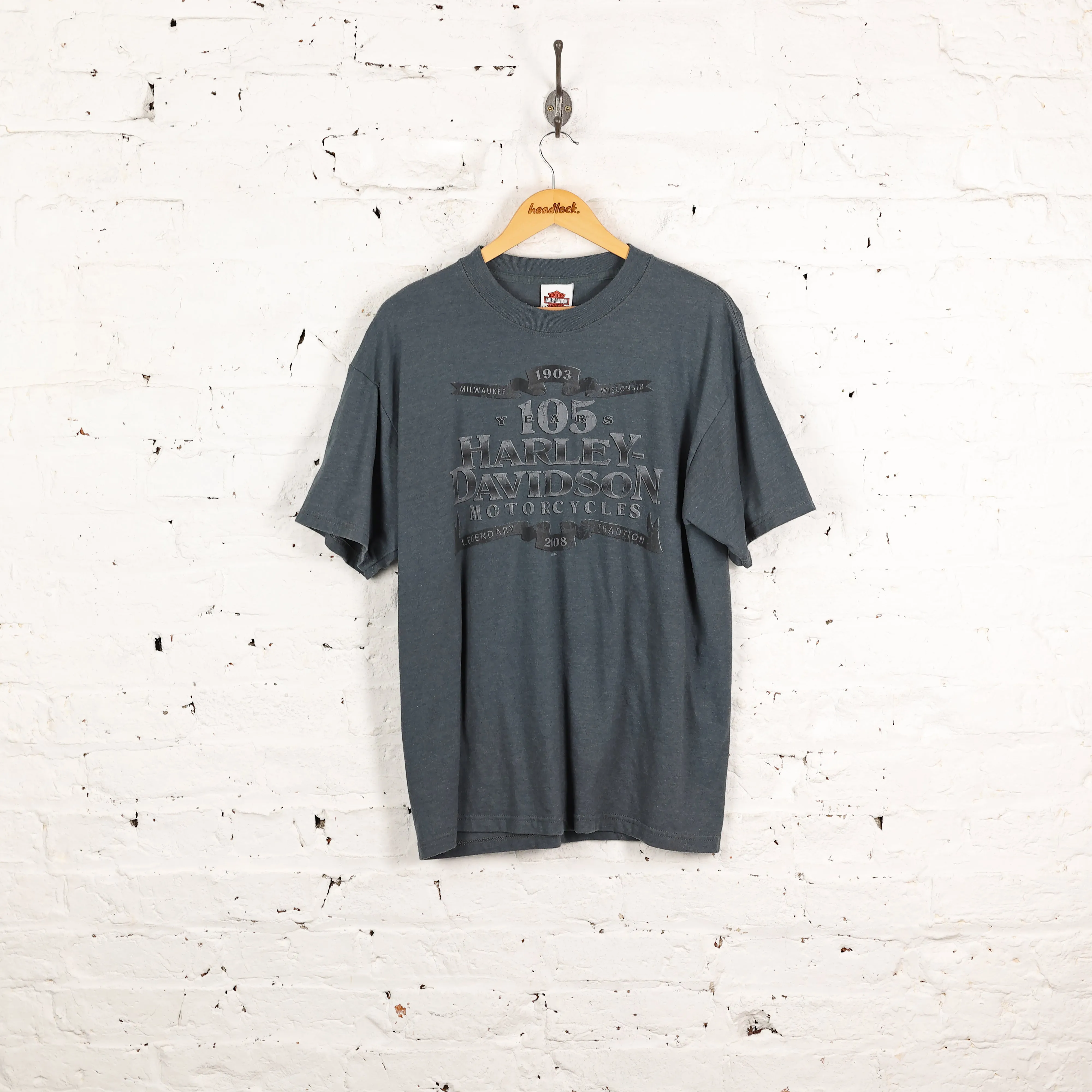 Harley Davidson Milwaukee Dealership T Shirt - Blue - L