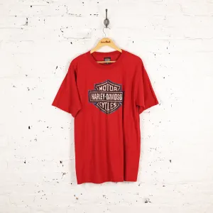 Harley Davidson Nags Head North Carolina Dealership T Shirt - Red - XL