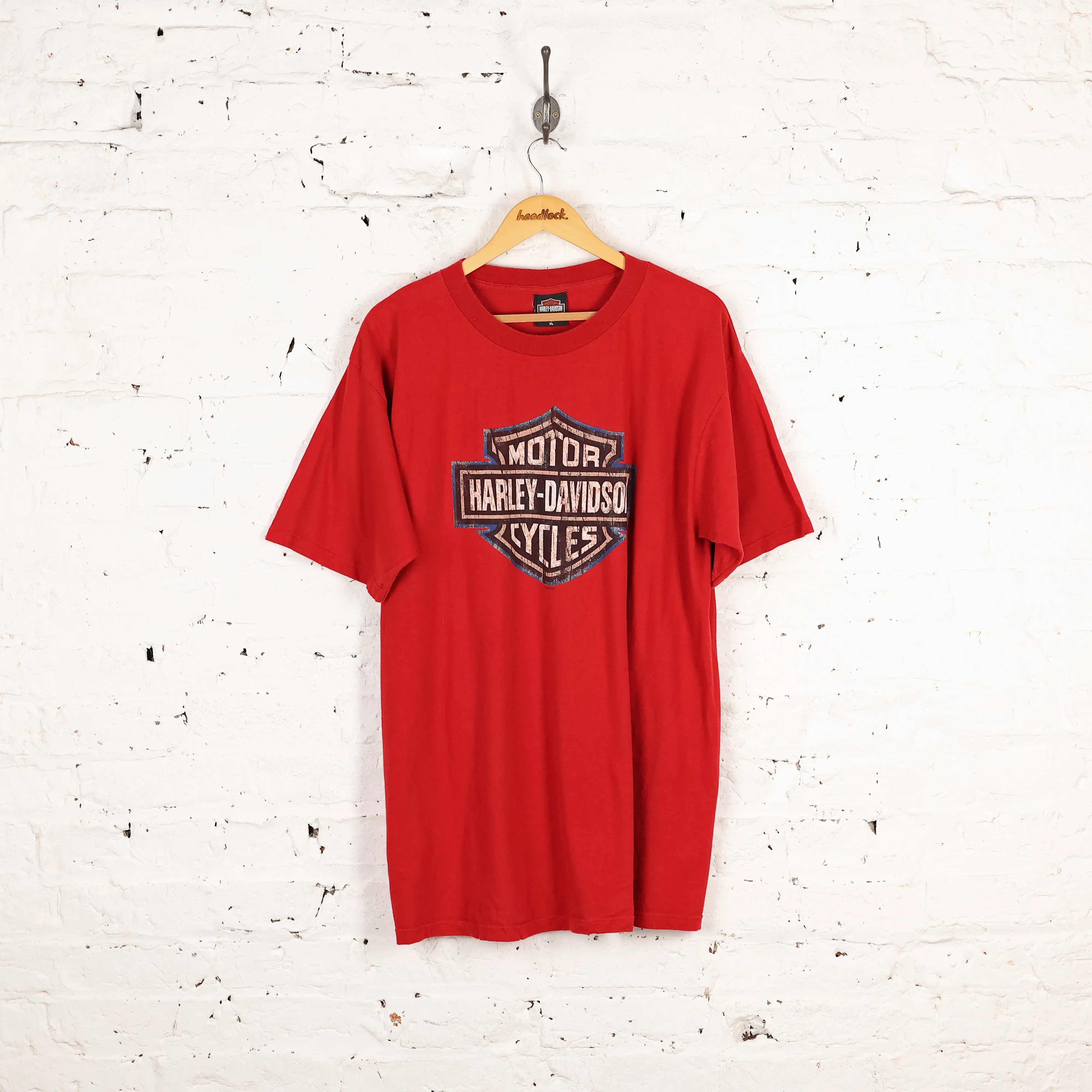 Harley Davidson Nags Head North Carolina Dealership T Shirt - Red - XL