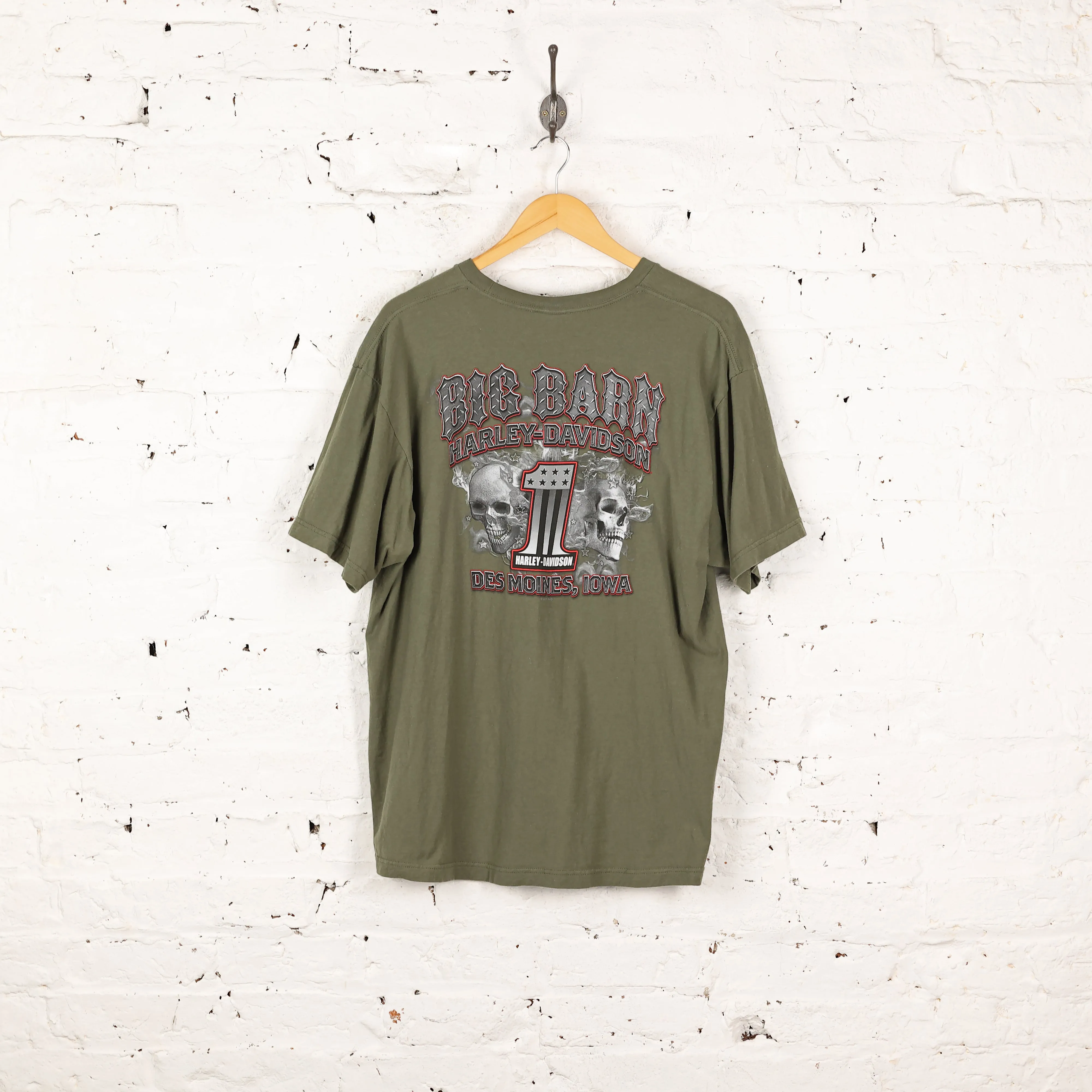 Harley Davidson T Shirt - Green - XL