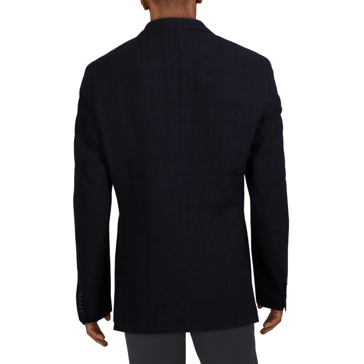 Hugo Mens Wool Blend Plaid Two-Button Blazer