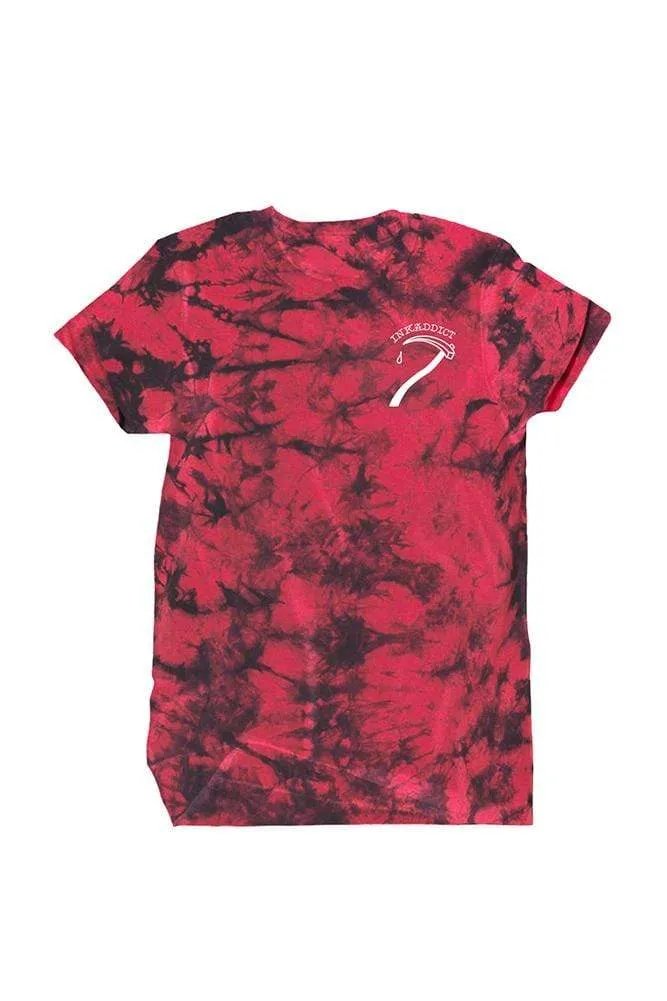 InkAddict MENS KILLIN IT RED TIE DYE Tee Shirt