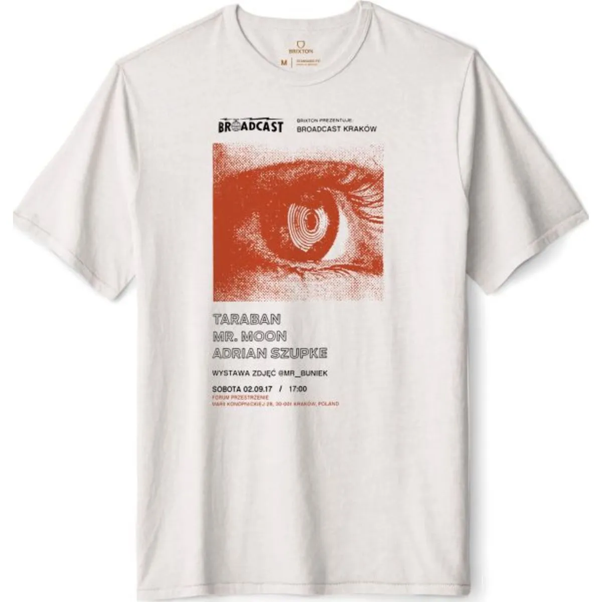 Krakow Brxtn Broadcast S/S Standard Tee - White Garment Dye