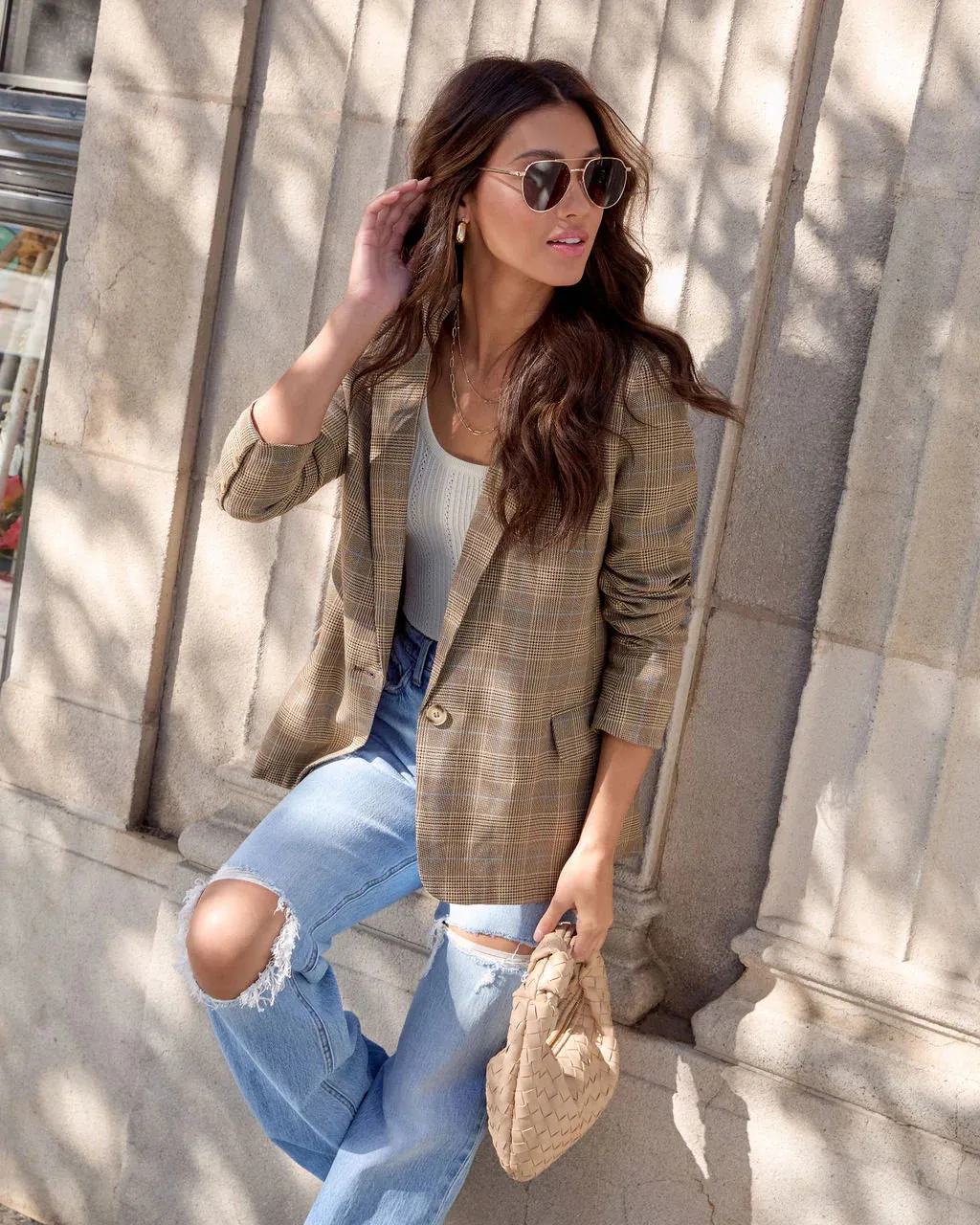 Lourdes Plaid Blazer