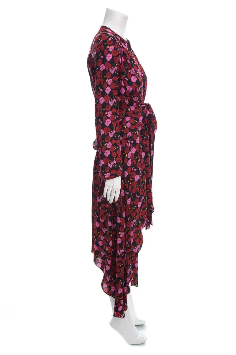 Magda Butrym Black Multi Floral Dress SZ 38