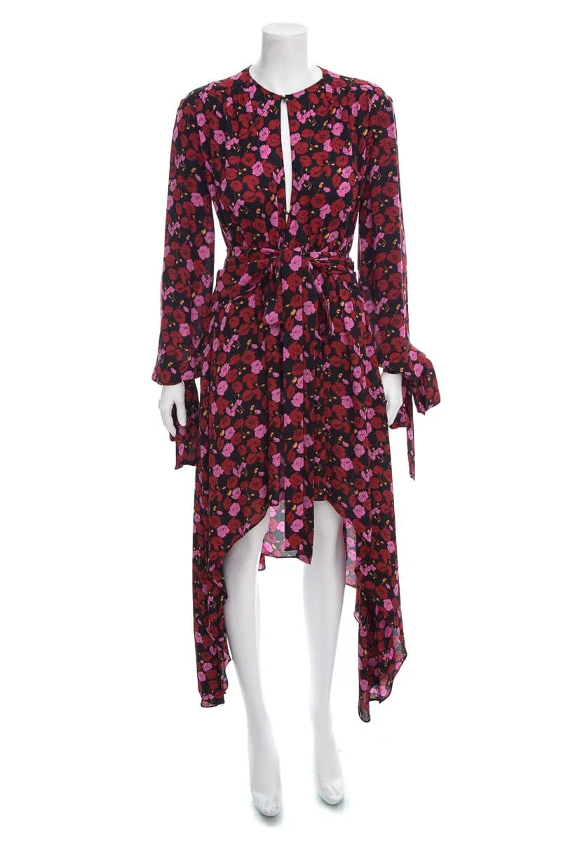 Magda Butrym Black Multi Floral Dress SZ 38