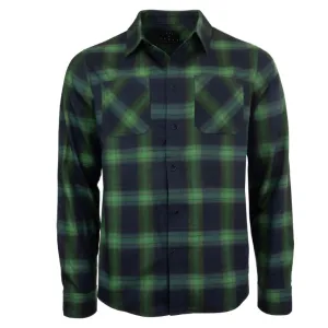 Mens Cotton blend check long sleeve shirt
