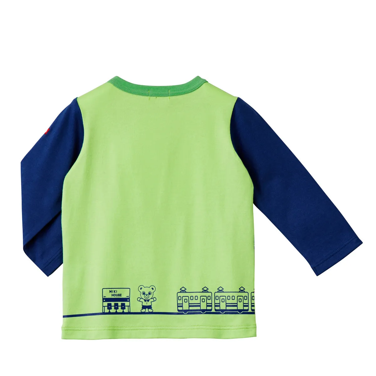 MIKI HOUSE Trains Long Sleeve Shirt