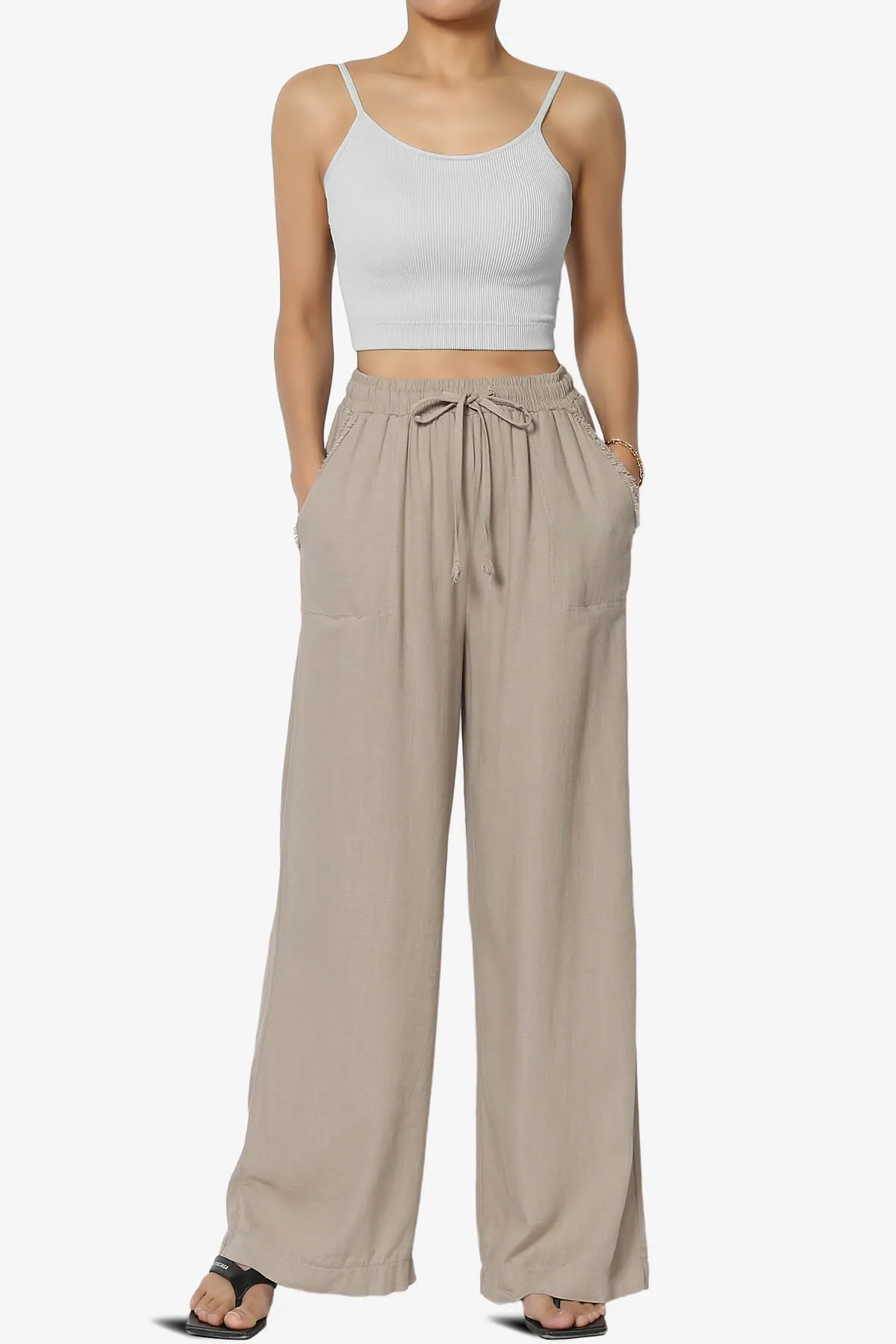 Nadeen Padded Ribbed Cropped Cami