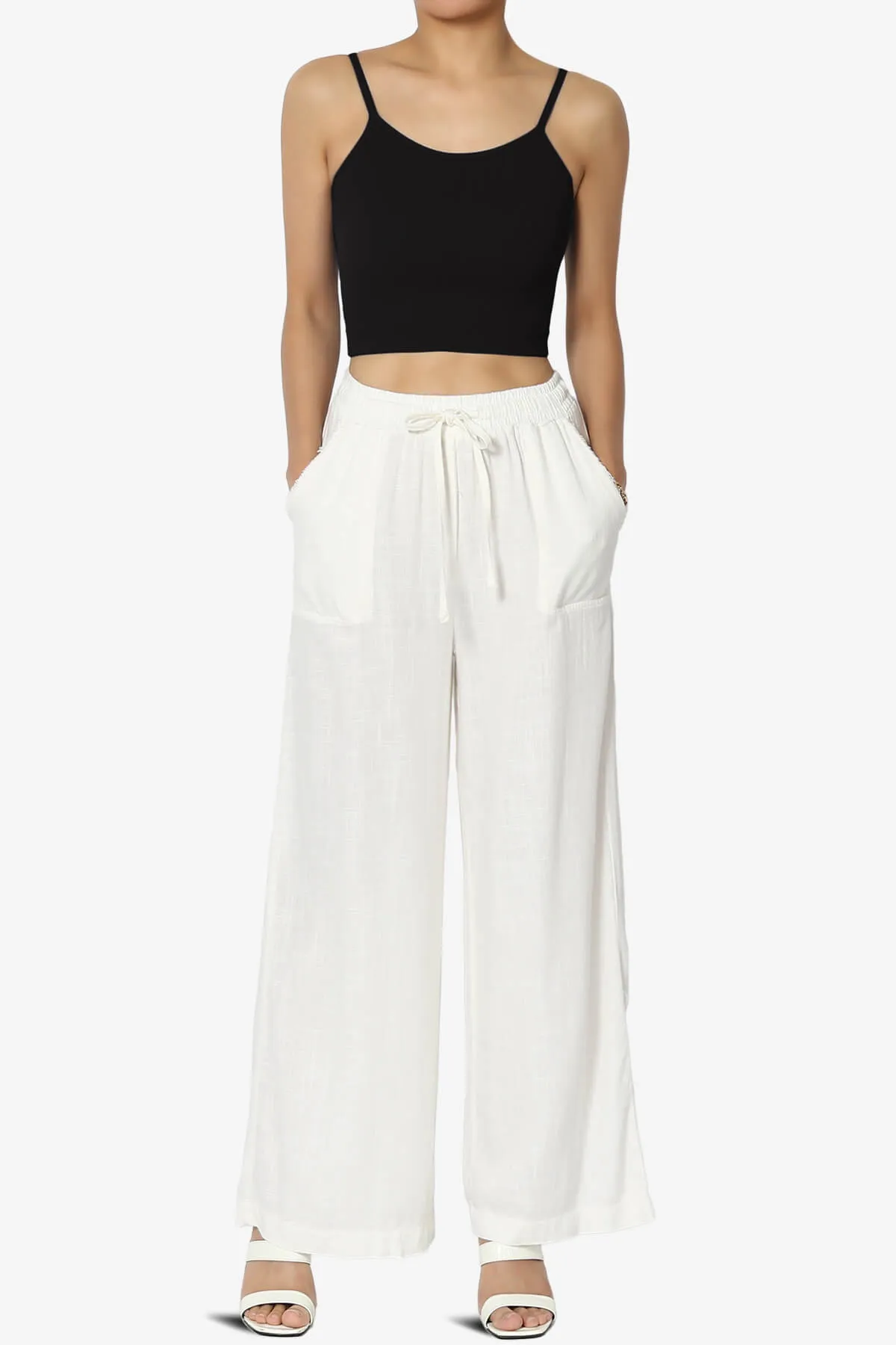 Nadeen Padded Ribbed Cropped Cami
