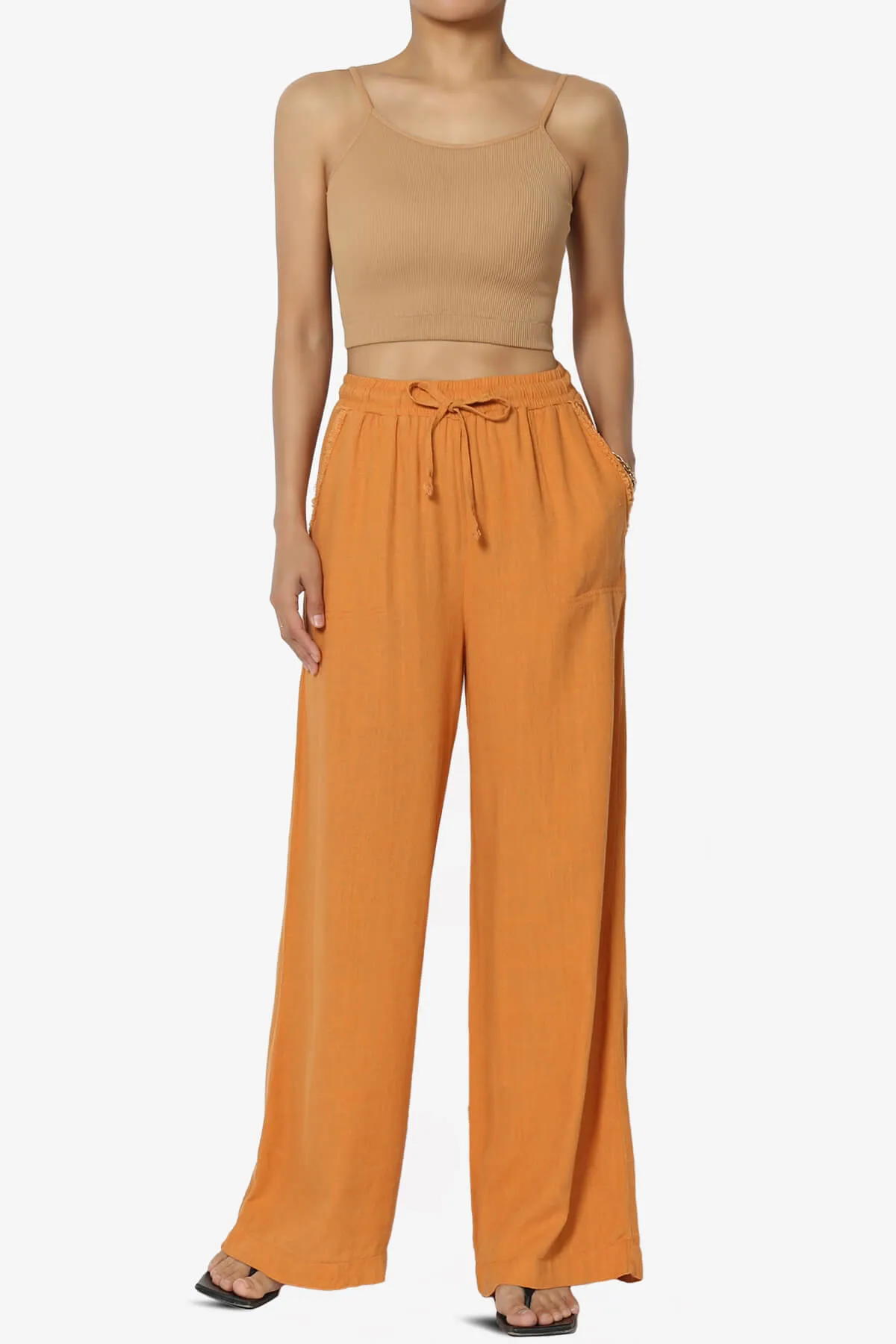 Nadeen Padded Ribbed Cropped Cami