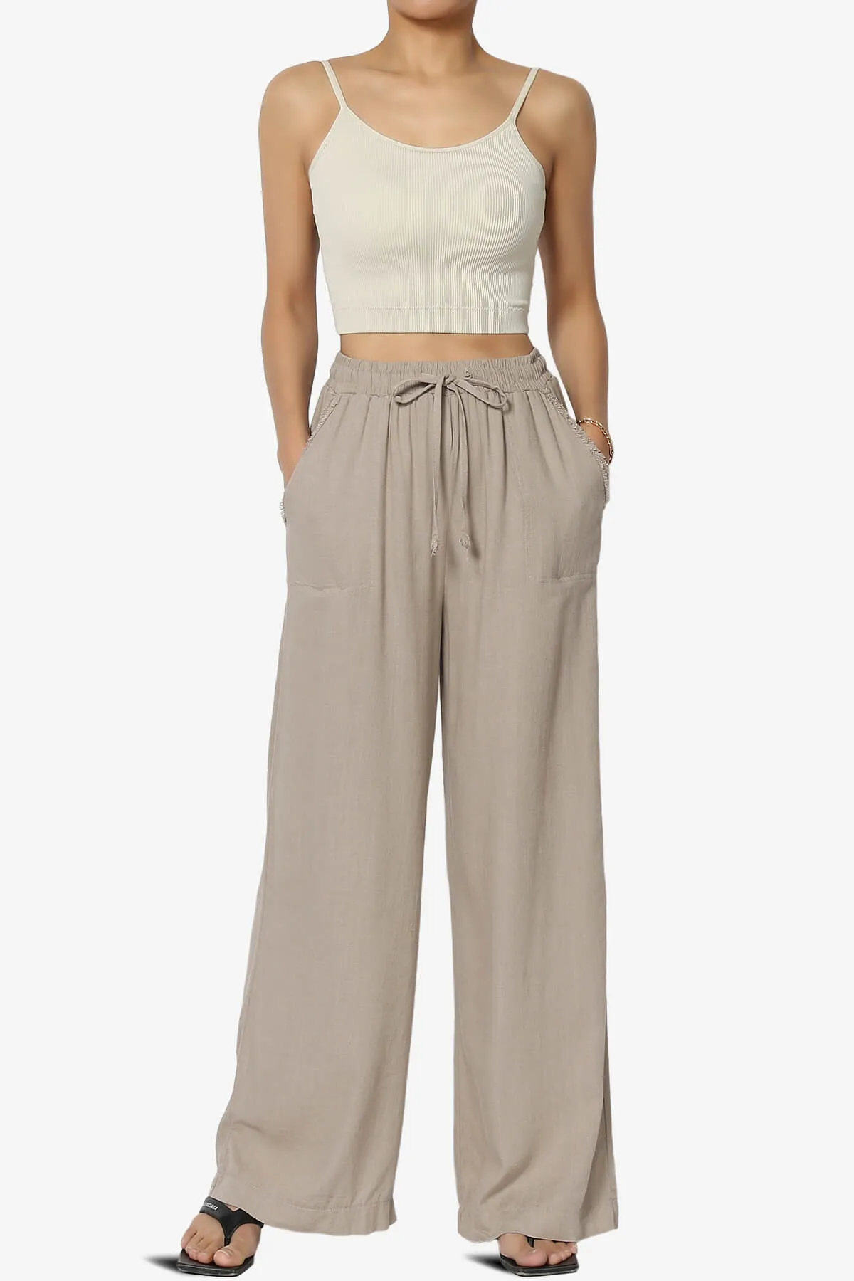 Nadeen Padded Ribbed Cropped Cami
