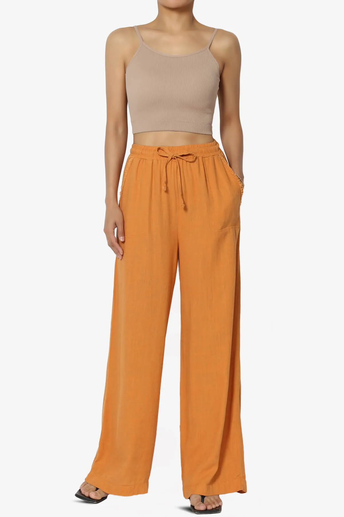 Nadeen Padded Ribbed Cropped Cami