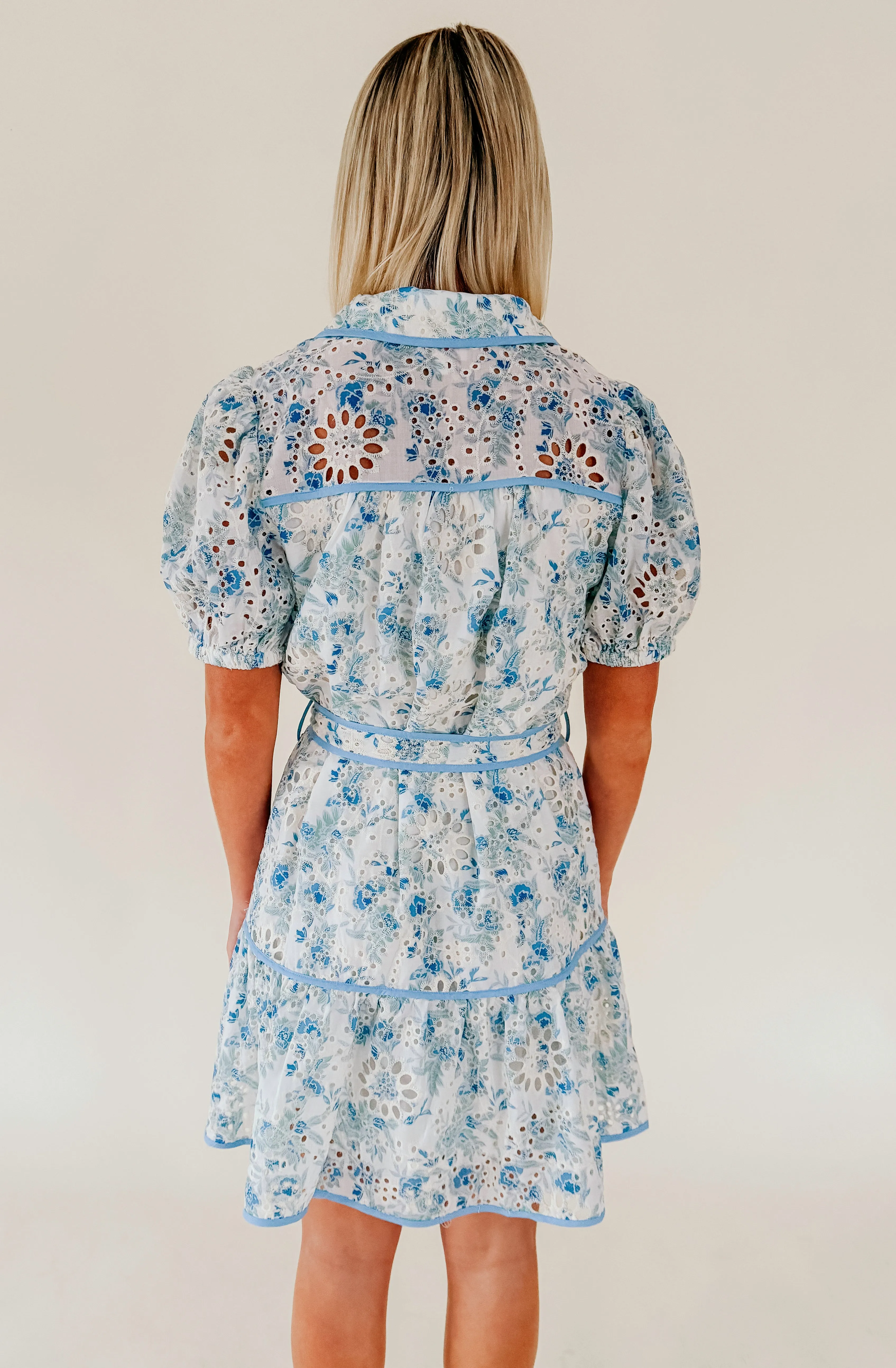 OFF TO THE RACES EYELET DRESS