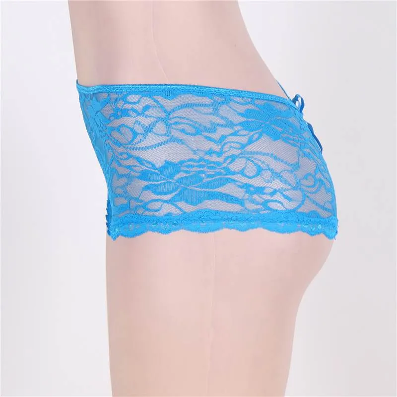 Open Crotch Floral Lace Panty